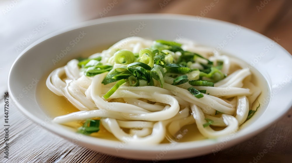 A delicious bowl of udon noodle soup, a classic Japanese dish, ready to eat and enjoy. A delicious bowl of udon noodle soup, a classic Japanese dish, ready to eat and enjoy.