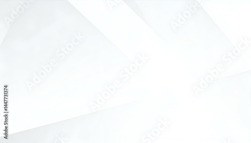 Abstract white geometric background with subtle gradients and overlapping shapes. Perfect for minimalist designs, presentations, and websites.