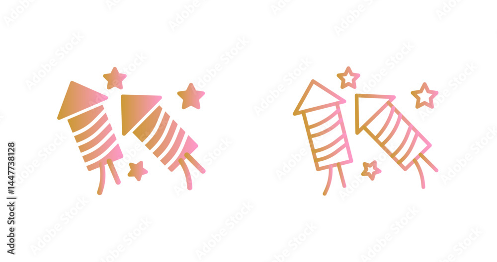 Obraz premium Firecrackers Icon Design
