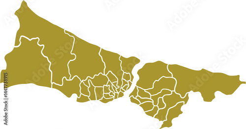Photography Doodle freehand drawing of Istanbul city map.