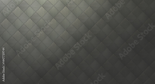 Embossed steel plate with alternating diamond tile pattern