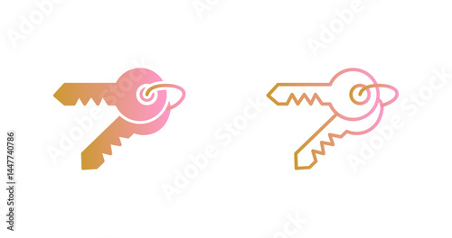 Room Key Icon Design