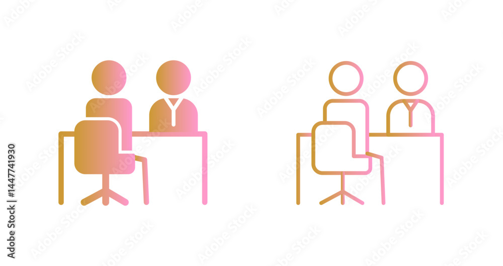 Fototapeta premium Interview Icon Design