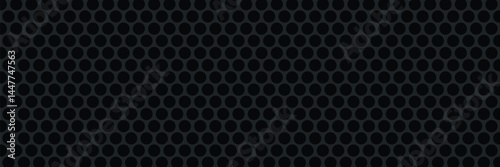 Black metal texture steel background. Perforated sheet metal. vector