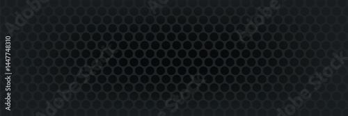 Black metal texture steel background. Perforated sheet metal. vector