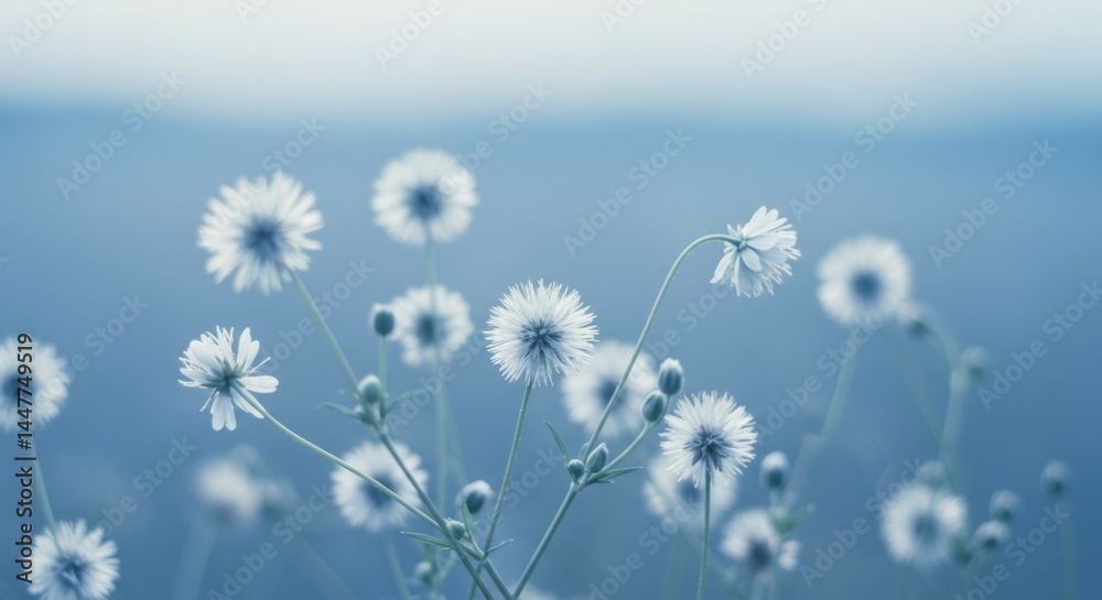 Obraz premium White Flowers on a Field
