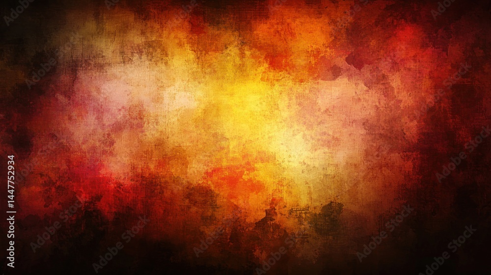 A vibrant, textured abstract painting with warm, fiery hues. A vibrant, textured abstract painting with warm, fiery hues.