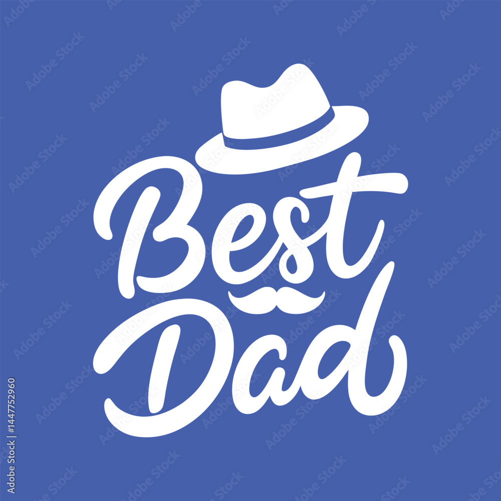 Best dad typography vector art illustration