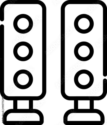Speakers icon stock vector illustration