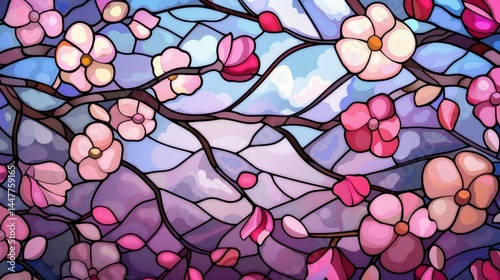 Pattern Nature Petals Stained glass Spring