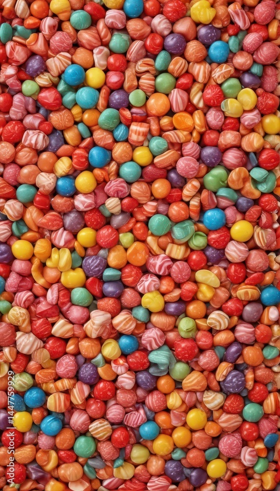 A vibrant stack of assorted candies, various shapes and colors , colorful, pile A vibrant stack of assorted candies, various shapes and colors , colorful, pile
