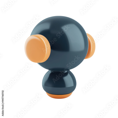 Playful cartoon character digital art studio creative fun. Isolated on transparent background, png.