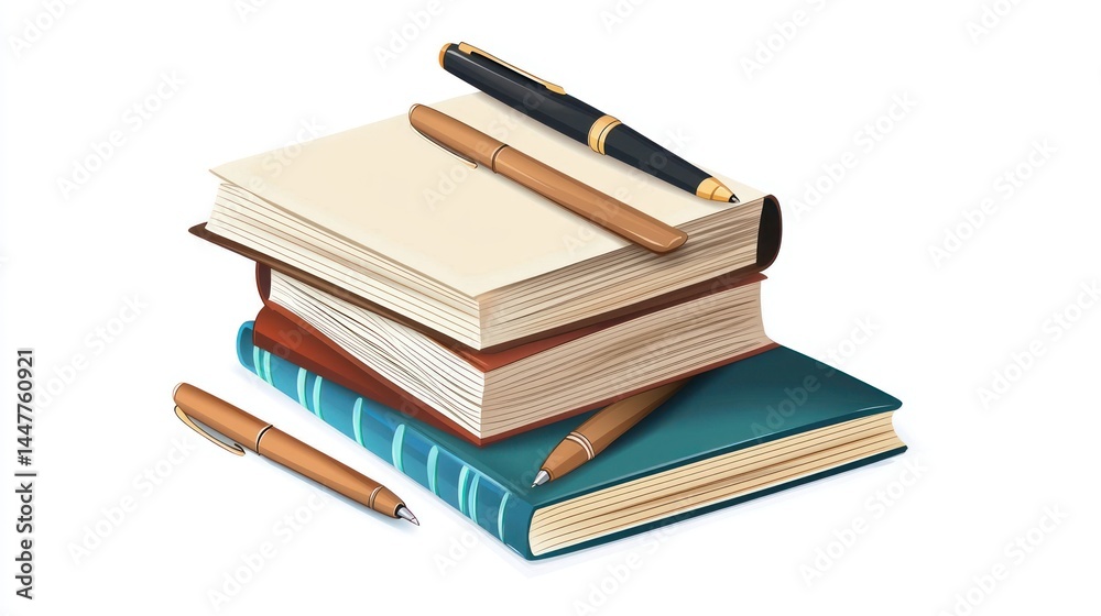 Elegant writing set isolated on white background Elegant writing set isolated on white background