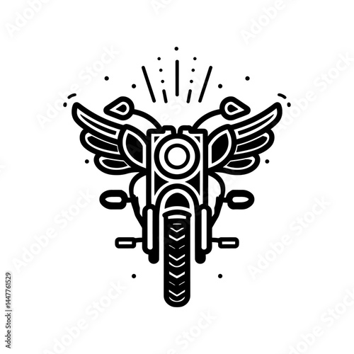 motocycle vector design simple