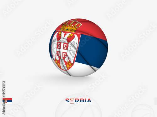 Serbia Basketball Concept with National Flag Design.