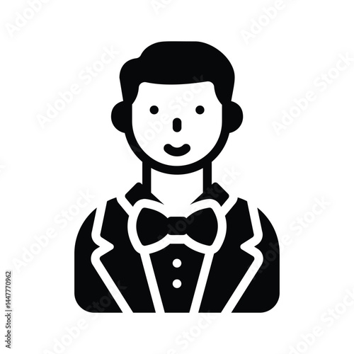 Check out our premium glyph style icon of groom