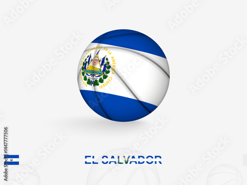El Salvador Basketball Concept with National Flag Design. Free Download El Salvador Basketball Concept with National Flag Design. - GFXLoad