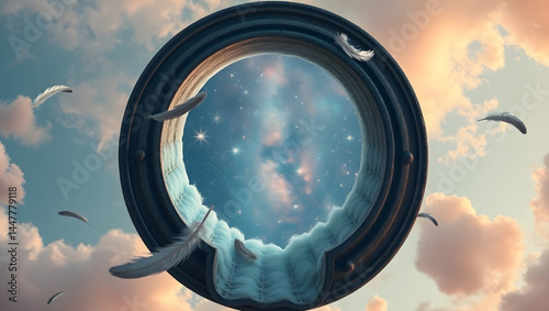 Celestial Keyhole A Dreamlike Portal to the Cosmos
