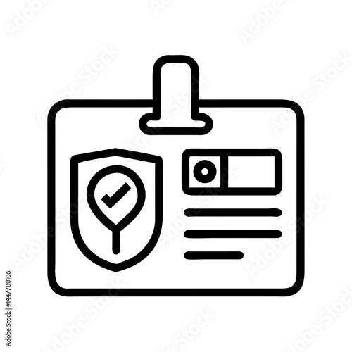Insurance Identification Card Icon Representing Coverage and Personal Protection