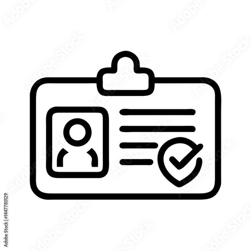 Insurance Identification Card Icon Representing Coverage and Personal Protection
