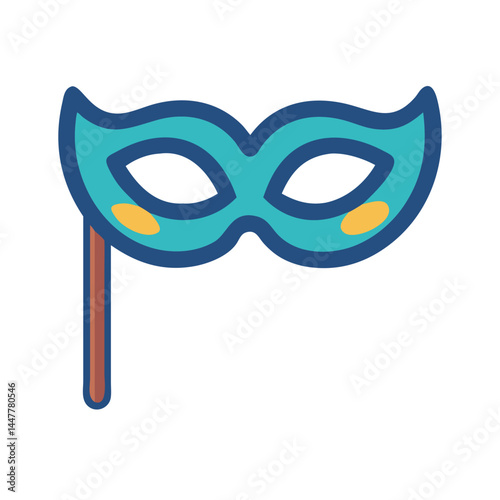 Masquerade Mask Icon Representing Costume Party Accessory and Celebration
