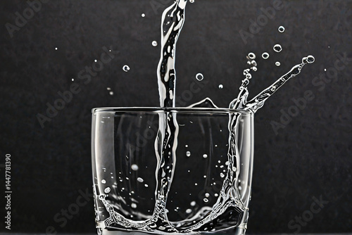water pouring into glass