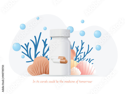 Coral reef providing medicine and healthcare through natural remedies