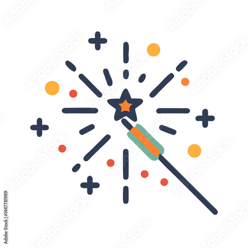 Sparkler Icon Representing Festive Light and Celebration