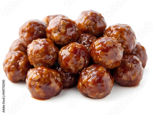 Wallpaper Mural A delicious pile of glossy BBQ meatballs ready to be served for a family dinner or party. Torontodigital.ca