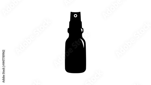 Medical Nitroglycerin Spray, black isolated silhouette