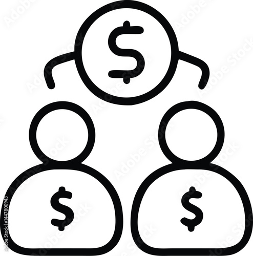 Operation management and business administration editable stroke outline icons  isolated on white background flat vector illustration