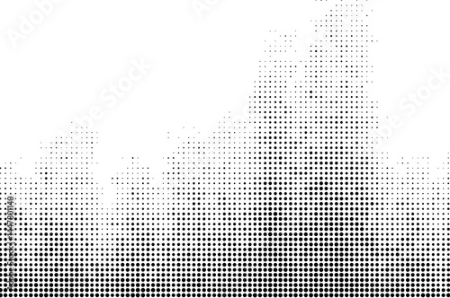Black Dotted Texture on White Background . Modern Vector Art . Old Paper Effect with Comic Texture . Abstract Wall Design . Grunge Comic Texture Overlay	