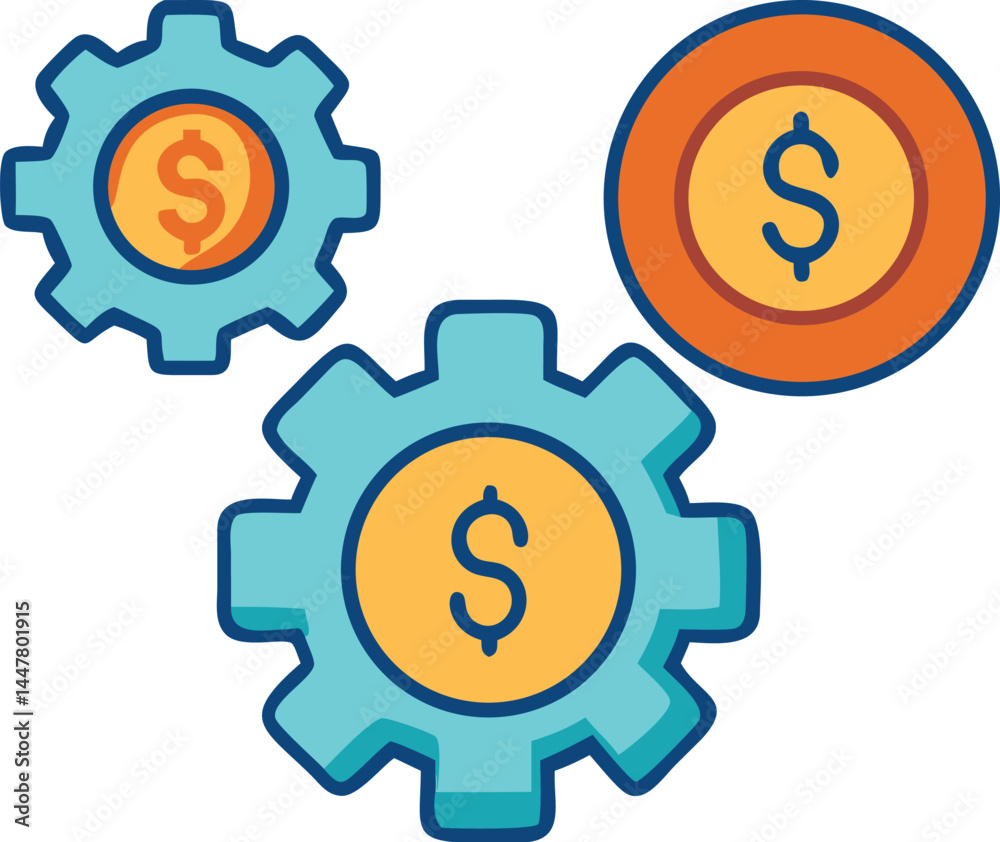 Operation management and business administration editable stroke outline icons isolated on white background flat vector illustration Operation management and business administration editable stroke outline icons isolated on white background flat vector illustration
