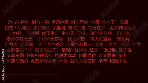 Brute Force Password Cracking Interface with Chinese Characters — Futuristic Hacking Animation