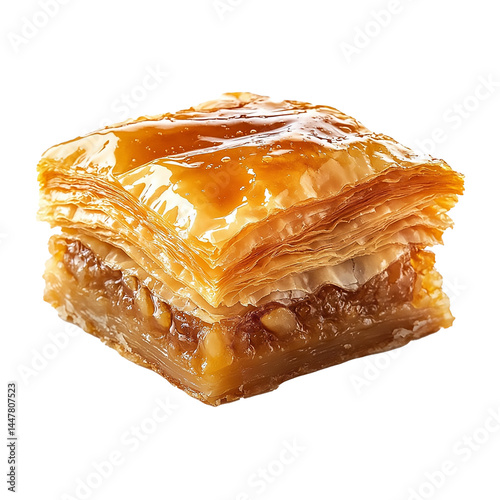Delicious baklava dessert sweet pastry food treat dish isolated on transparent background png