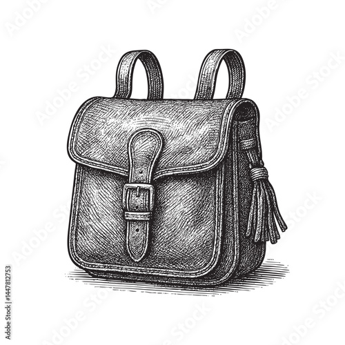 saddlebag vector illustration