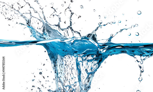 water splash isolated on white