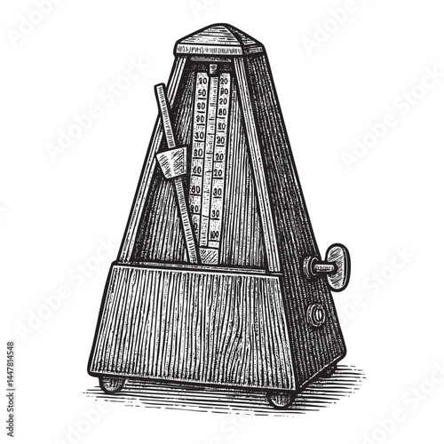 mechanical metronome vector illustration