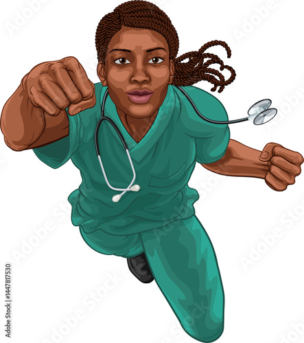 Super Hero Black Woman Doct...