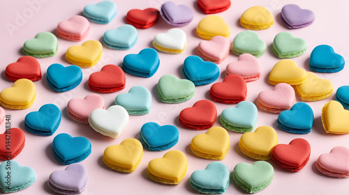 confetti dolci colorati a forma di cuore
