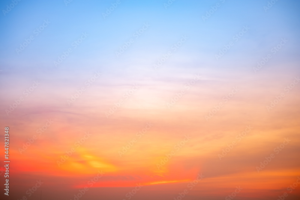 Beautiful , luxury soft gradient orange gold clouds and sunlight on the blue sky perfect for the background, take in evening,Twilight, Large size, high definition landscape photo Beautiful , luxury soft gradient orange gold clouds and sunlight on the blue sky perfect for the background, take in evening,Twilight, Large size, high definition landscape photo
