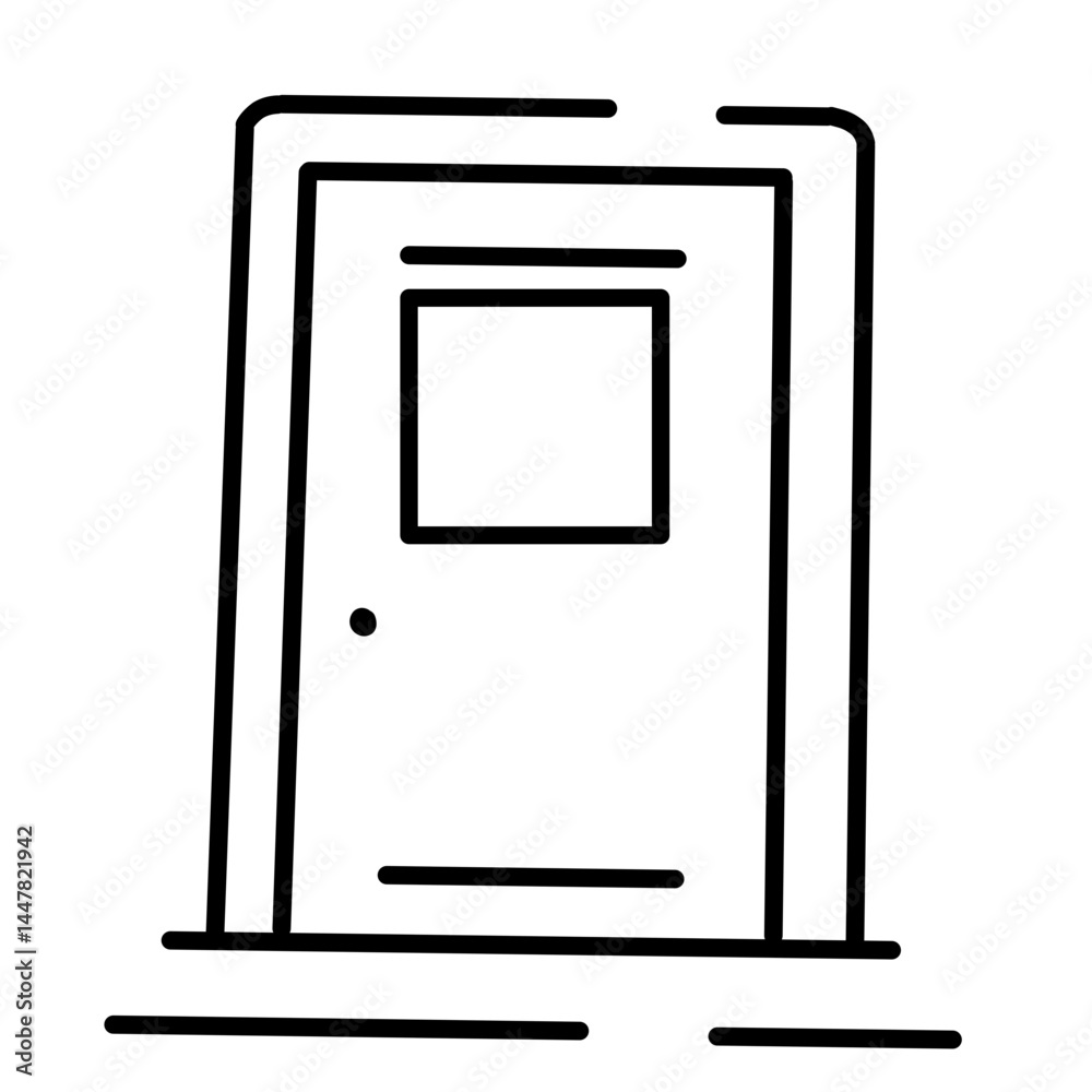 open door line vector open door line vector