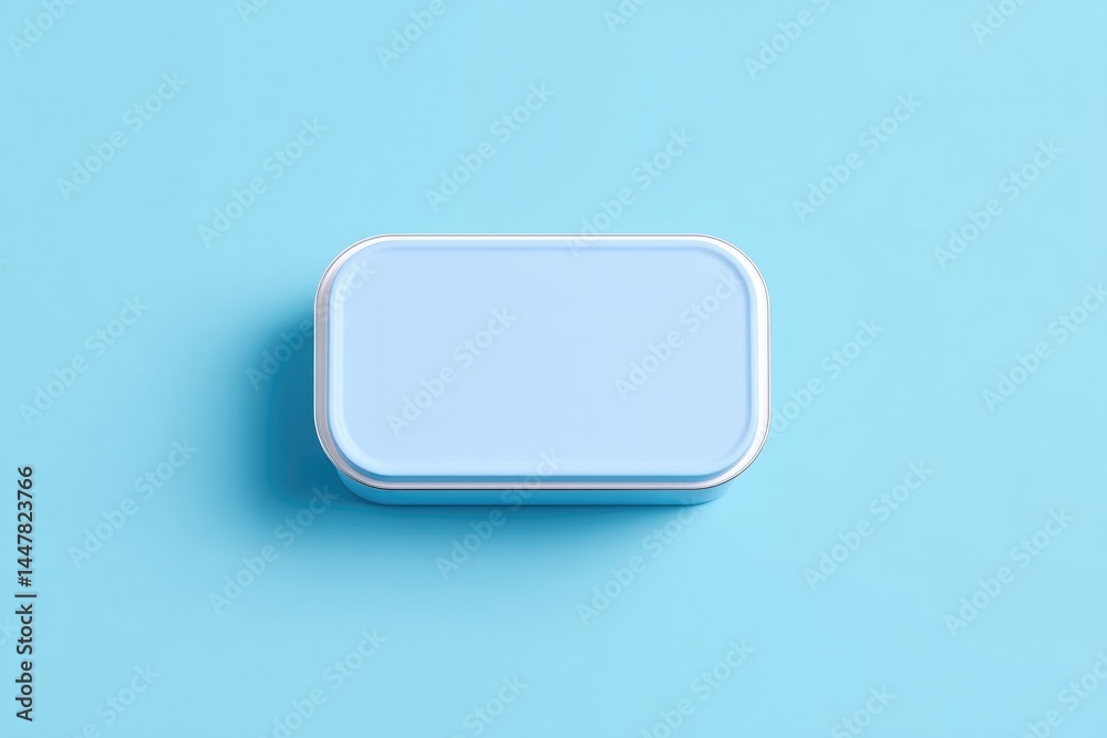 minimalistic top-down view of lunchbox on clean solid color background minimalistic top-down view of lunchbox on clean solid color background