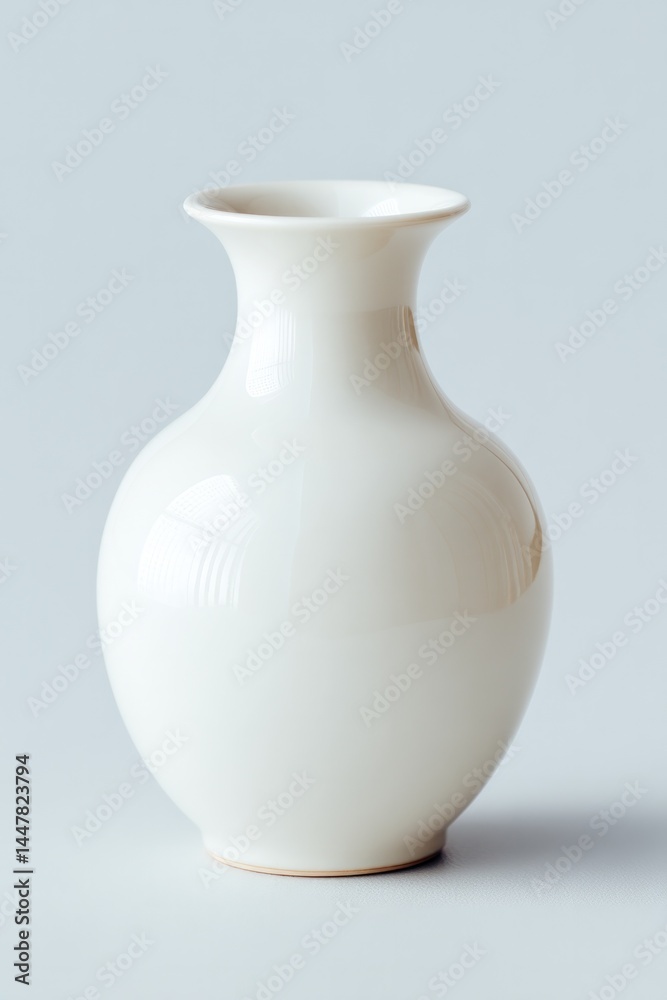 minimalistic vase with elegant curves on clean white background minimalistic vase with elegant curves on clean white background