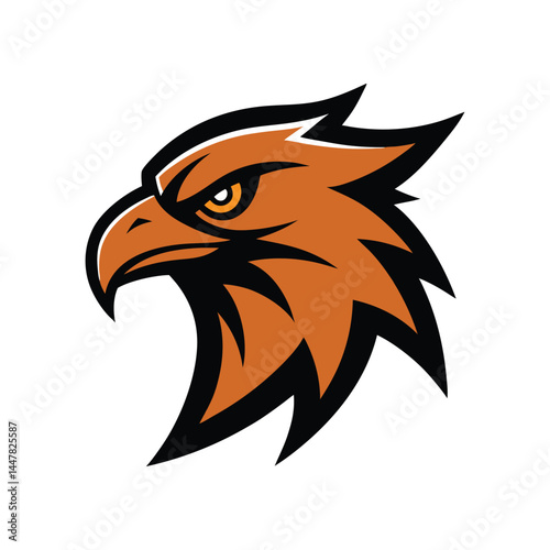 griffin head mascot logo vector art illustration