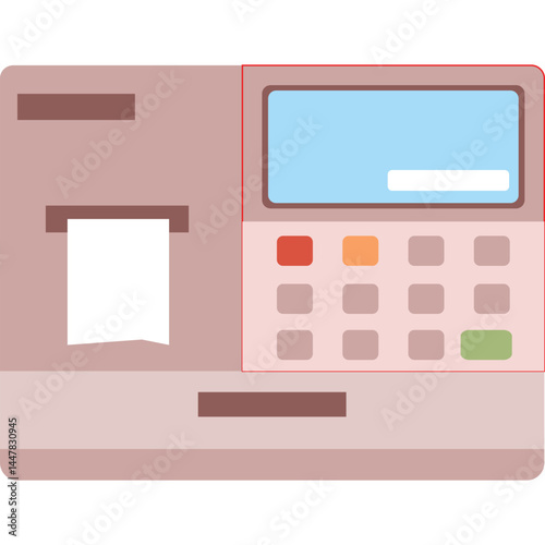 cash machine vector icon isolated on white