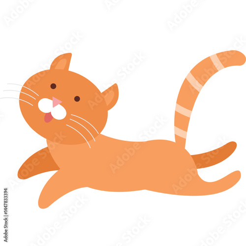 cute kitten vector icon isolated on white