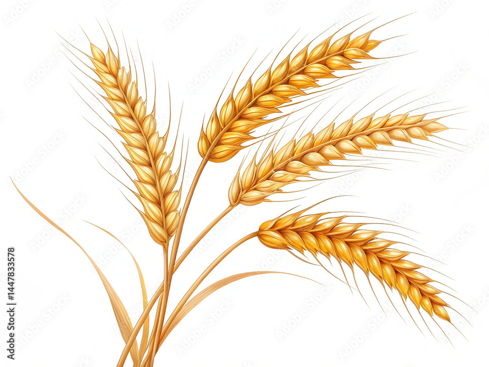 Wheat ears isolated on transparent background png Wheat ears isolated on transparent background png