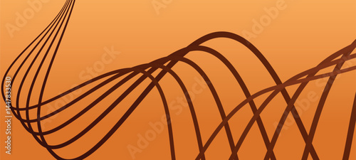 Caramel Wave Abstract Background with Smooth Flow