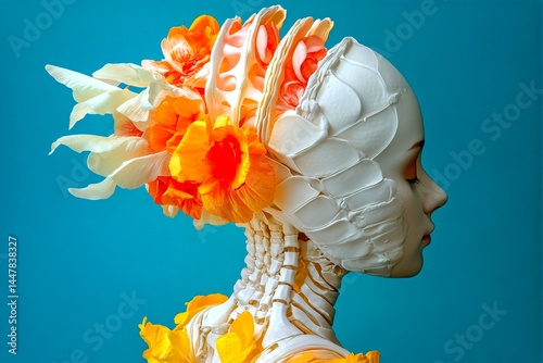 Obraz na płótnie Pain of disorder - back pain: abstract image of health condition. Physical agony. Need for help. Human suffering. Psychological pain. Metaphorical back pain feelings of a ailment and sufferin. w salonie